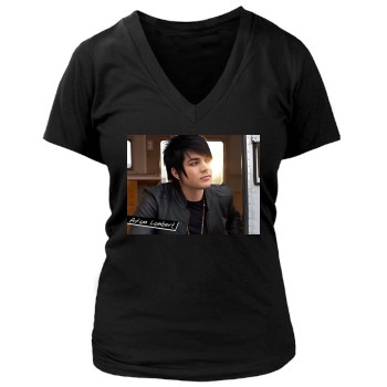 Adam Lambert Women's Deep V-Neck TShirt