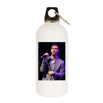 Adam Levine White Water Bottle With Carabiner