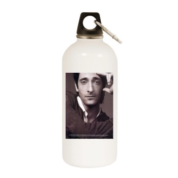 Adrien Brody White Water Bottle With Carabiner