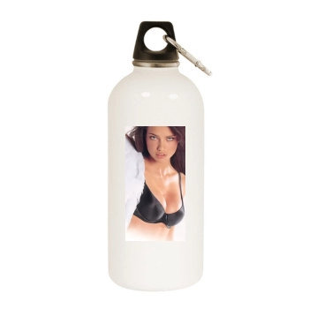 Adriana Lima White Water Bottle With Carabiner