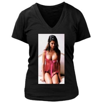 Adriana Lima Women's Deep V-Neck TShirt