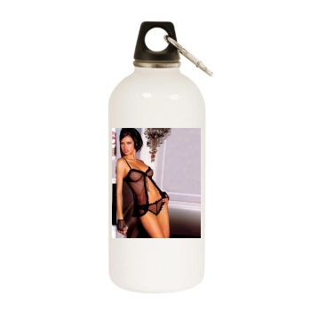 Adriana Lima White Water Bottle With Carabiner