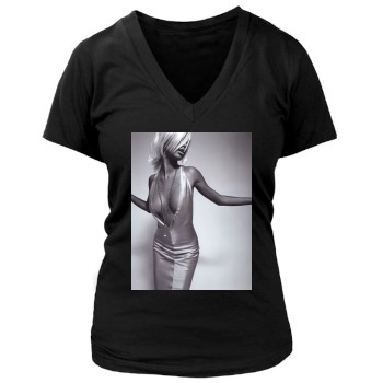 Adriana Lima Women's Deep V-Neck TShirt