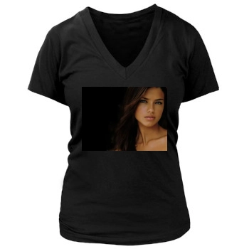 Adriana Lima Women's Deep V-Neck TShirt