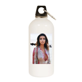 Adriana Lima White Water Bottle With Carabiner