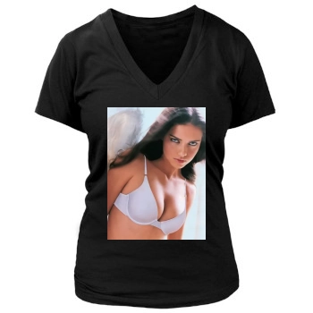 Adriana Lima Women's Deep V-Neck TShirt