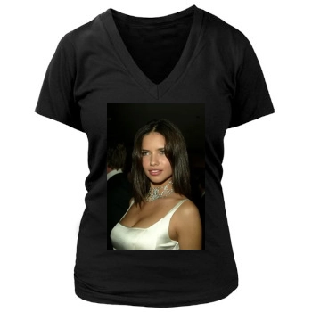 Adriana Lima Women's Deep V-Neck TShirt