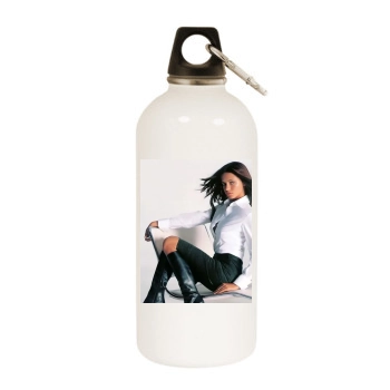 Adriana Lima White Water Bottle With Carabiner