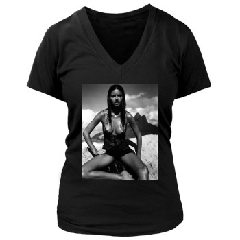 Adriana Lima Women's Deep V-Neck TShirt