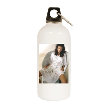 Adriana Lima White Water Bottle With Carabiner