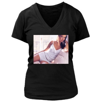 Adriana Lima Women's Deep V-Neck TShirt