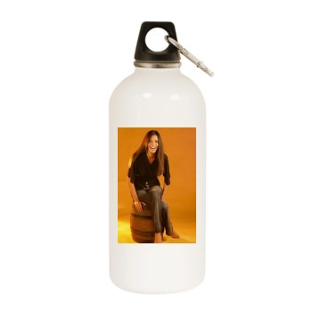 Adriana Lima White Water Bottle With Carabiner