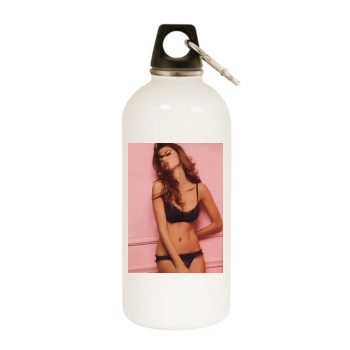 Adriana Lima White Water Bottle With Carabiner