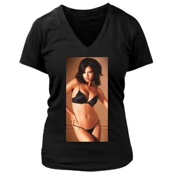 Adriana Lima Women's Deep V-Neck TShirt