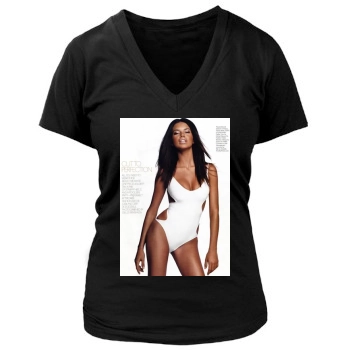 Adriana Lima Women's Deep V-Neck TShirt