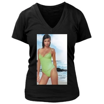 Adriana Lima Women's Deep V-Neck TShirt