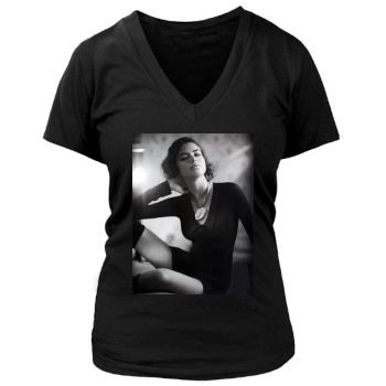 Adriana Lima Women's Deep V-Neck TShirt