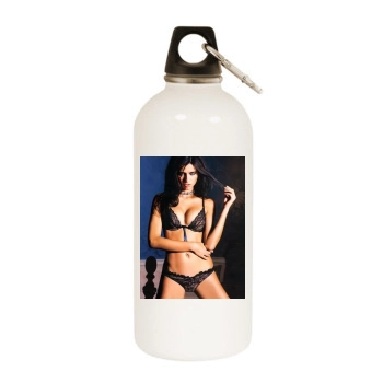 Adriana Lima White Water Bottle With Carabiner