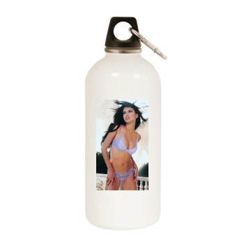 Adriana Lima White Water Bottle With Carabiner