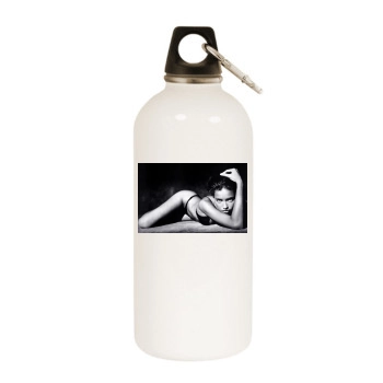 Adriana Lima White Water Bottle With Carabiner