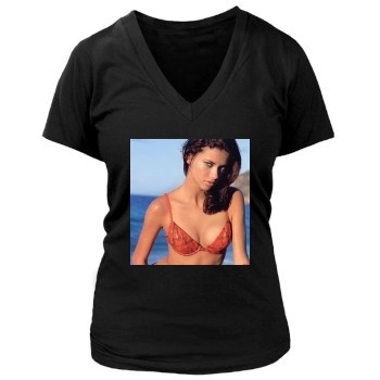 Adriana Lima Women's Deep V-Neck TShirt