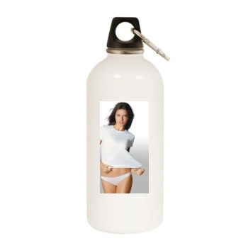 Adriana Lima White Water Bottle With Carabiner