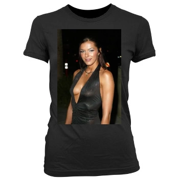 Adrianne Curry Women's Junior Cut Crewneck T-Shirt