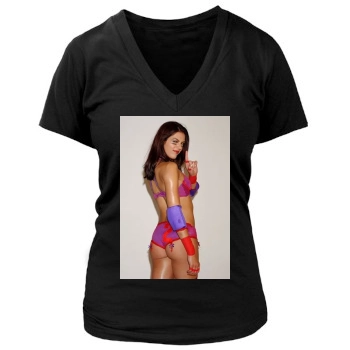 Adrianne Curry Women's Deep V-Neck TShirt