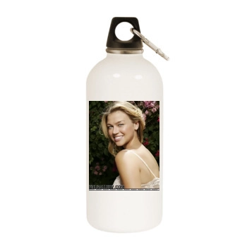 Adrianne Palicki White Water Bottle With Carabiner