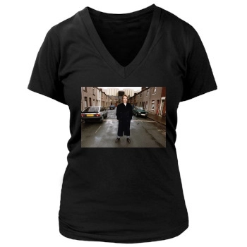 Alan Rickman Women's Deep V-Neck TShirt