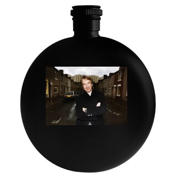 Alan Rickman Round Flask