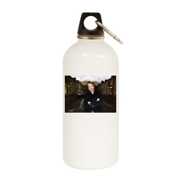 Alan Rickman White Water Bottle With Carabiner