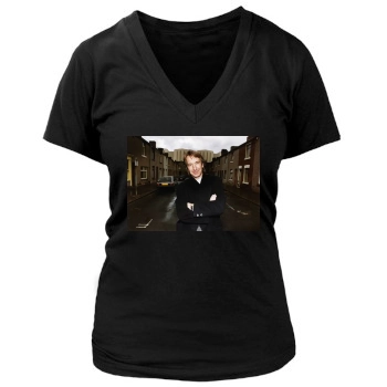 Alan Rickman Women's Deep V-Neck TShirt