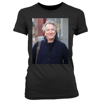 Alan Rickman Women's Junior Cut Crewneck T-Shirt