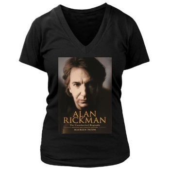 Alan Rickman Women's Deep V-Neck TShirt