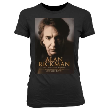 Alan Rickman Women's Junior Cut Crewneck T-Shirt