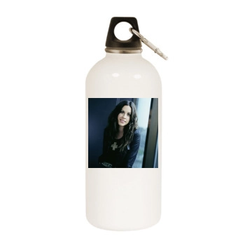 Alanis Morissette White Water Bottle With Carabiner