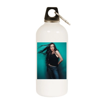 Alanis Morissette White Water Bottle With Carabiner