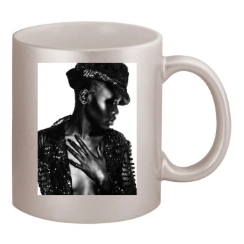 Alek Wek 11oz Metallic Silver Mug