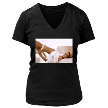 Alessandra Ambrosio Women's Deep V-Neck TShirt