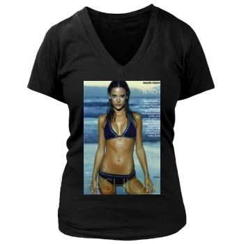 Alessandra Ambrosio Women's Deep V-Neck TShirt