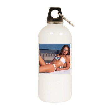 Alessandra Ambrosio White Water Bottle With Carabiner