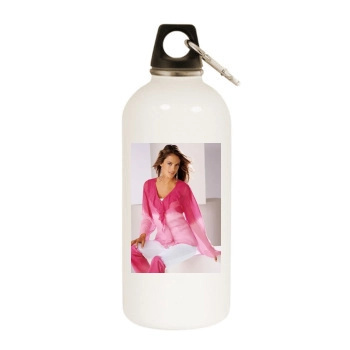 Alessandra Ambrosio White Water Bottle With Carabiner