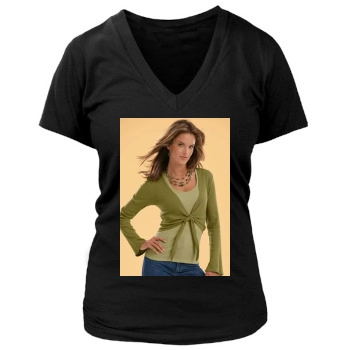 Alessandra Ambrosio Women's Deep V-Neck TShirt