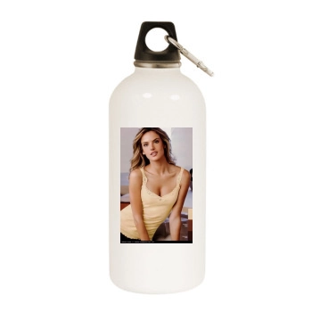 Alessandra Ambrosio White Water Bottle With Carabiner