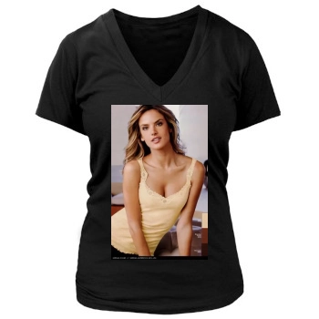 Alessandra Ambrosio Women's Deep V-Neck TShirt