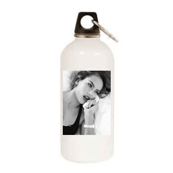 Alessandra Ambrosio White Water Bottle With Carabiner