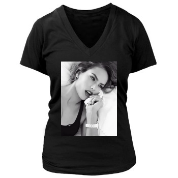 Alessandra Ambrosio Women's Deep V-Neck TShirt