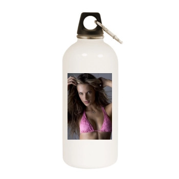 Alessandra Ambrosio White Water Bottle With Carabiner