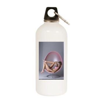 Alessandra Ambrosio White Water Bottle With Carabiner